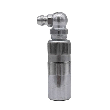 LockNLube Simple 90° grease coupler adapter for hard-to-reach grease fittings in confined spaces.