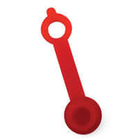 Red grease fitting cap with an integrated collar, designed to securely fit standard SAE and Metric grease fittings.