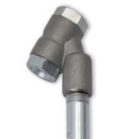Locknflate angled dual wheel adapter for hard-to-reach tire stems, featuring a durable construction and 9.5-inch length.