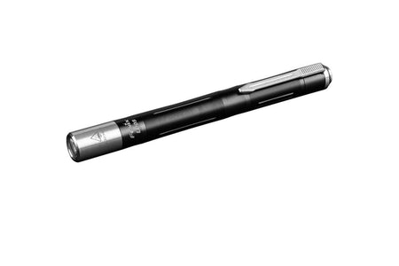 Fenix LD05 V2.0 EDC penlight flashlight with warm white and UV light features.