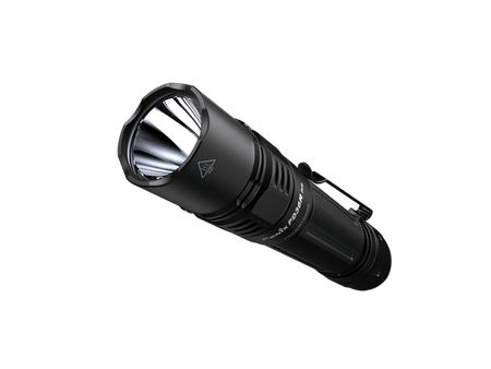 Fenix PD36R Pro tactical flashlight with detachable tail cap, 2800 lumens output and sleek design.