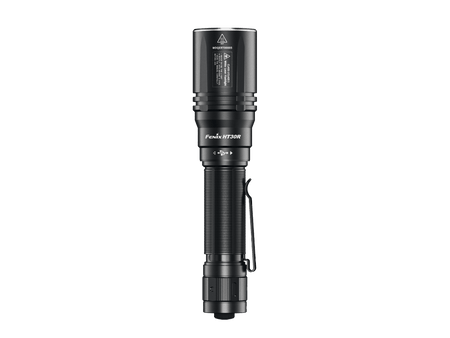 Fenix HT30R white laser flashlight with a sleek design, ideal for precision targeting in rescue operations and outdoor activities.