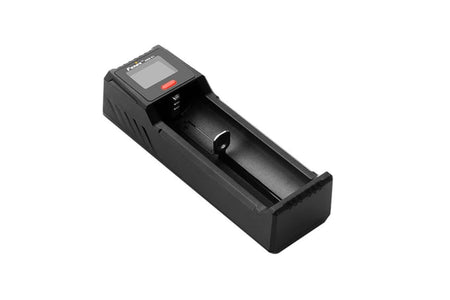 Fenix ARE-D1 Single Channel Smart Battery Charger with multiple charging currents and safety features.