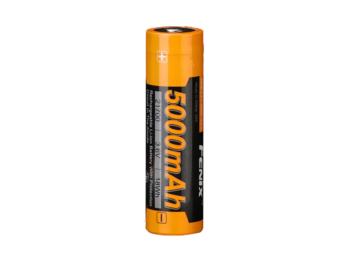 Fenix ARB-L21-5000v2 rechargeable 5000mAh 21700 Li-ion battery for extended runtime and high performance.