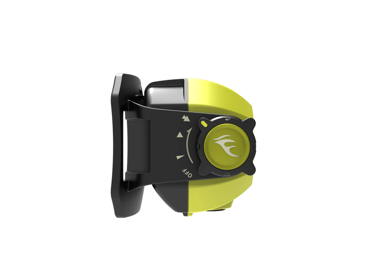 Fenix WH23R gesture sensing industrial headlamp featuring a side view with adjustable brightness control.