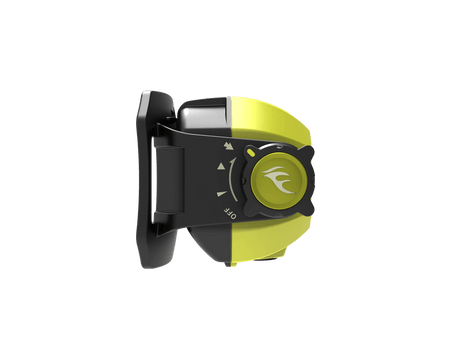 Fenix WH23R gesture sensing industrial headlamp featuring a side view with adjustable brightness control.