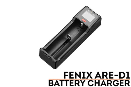 Fenix ARE-D1 smart battery charger designed for versatile charging with multiple current options and safety features.