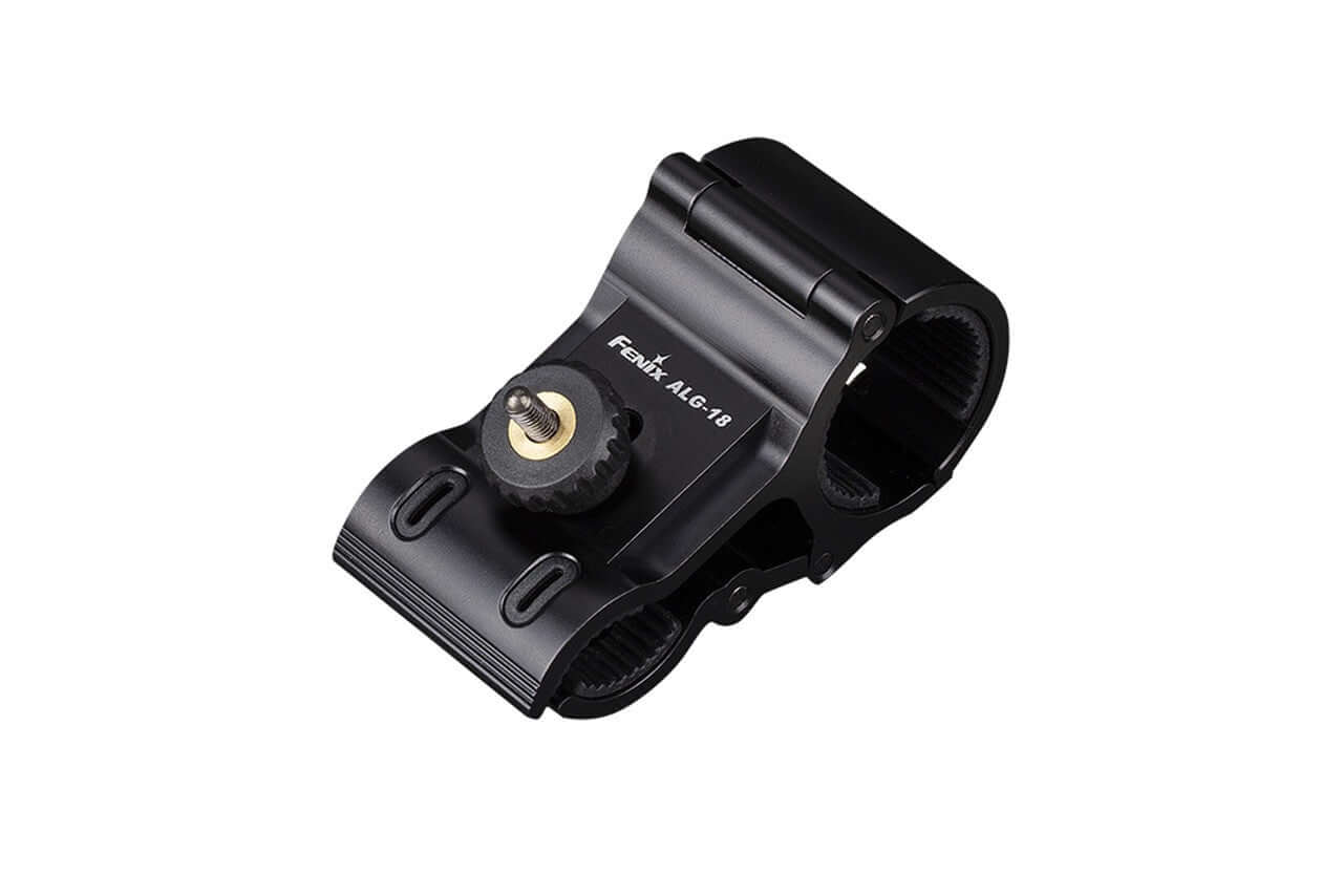 Fenix ALG-18 flashlight barrel mount designed for tactical setups with quick assembly features.