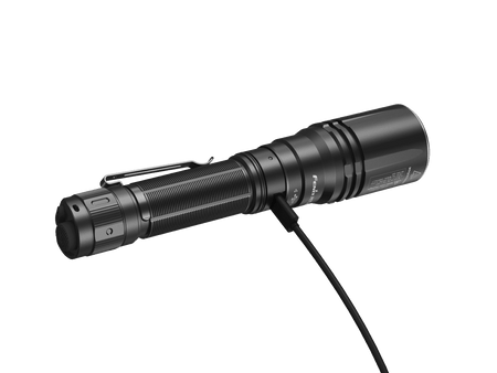 Fenix HT30R white laser flashlight with precision beam and rechargeable feature, ideal for search and rescue.