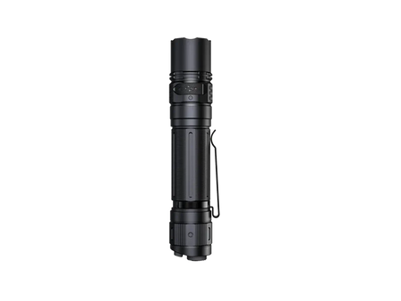Fenix PD36R Pro Tactical Flashlight with detachable tail cap and sleek design.