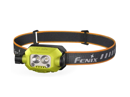 Fenix WH23R gesture sensing industrial headlamp with adjustable strap in vibrant green and black.