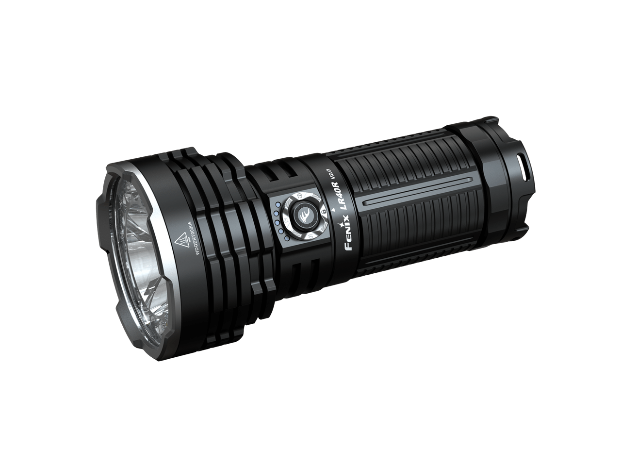 Fenix LR40Rv2 rechargeable flashlight offering 15000 Lumens output for long-range visibility and efficient searching.