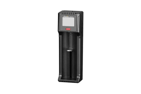 Fenix ARE-D1 Single Channel Smart Battery Charger with LCD display and multiple charging currents.