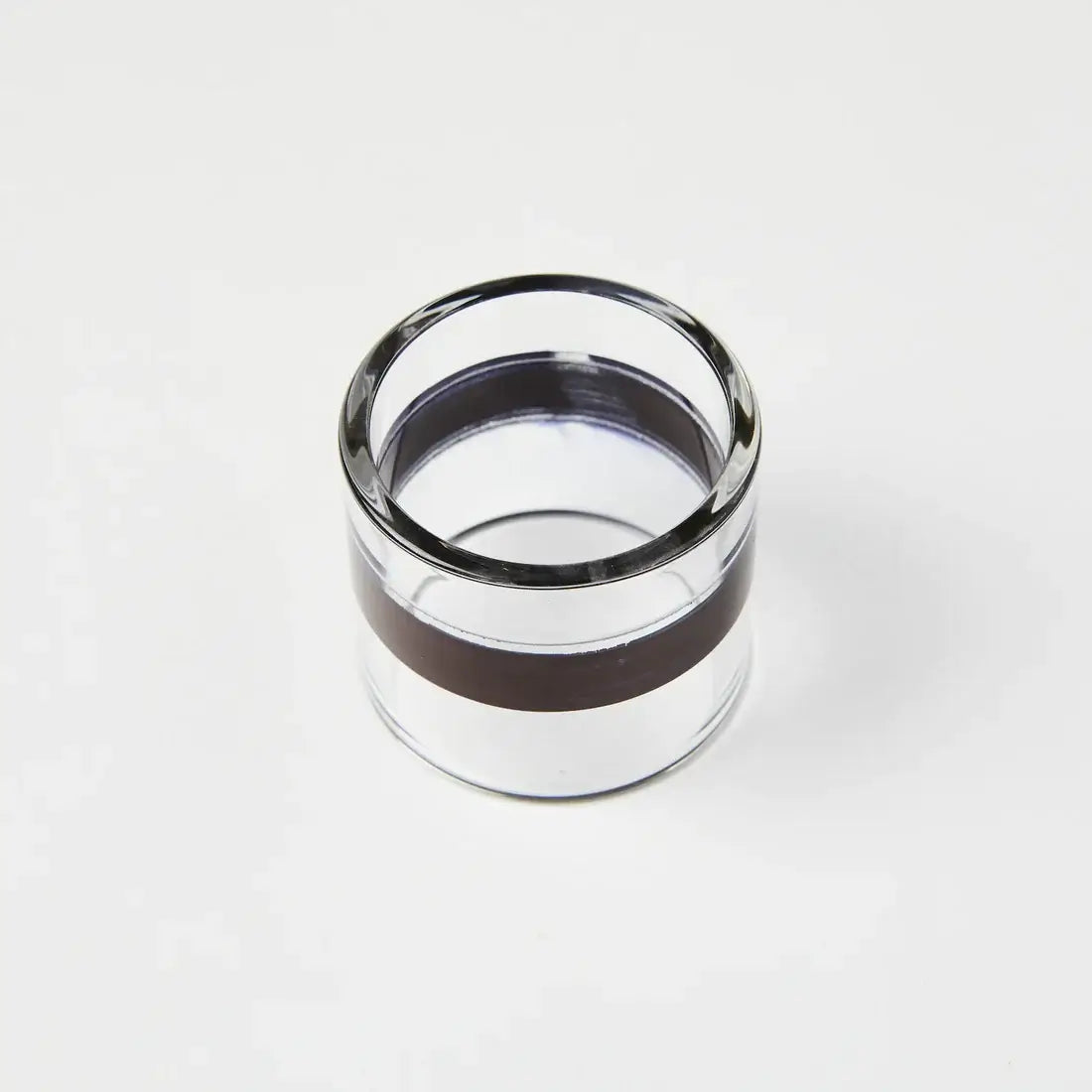 TIGWARE Quartz Cup with brown band, designed for stable welds and smooth gas flow, ideal for professionals.