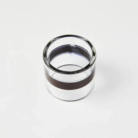 TIGWARE Quartz Cup with brown band, designed for stable welds and smooth gas flow, ideal for professionals.