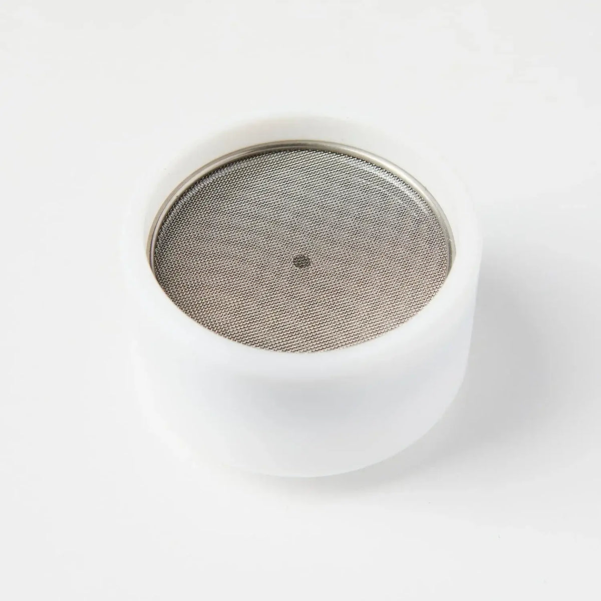 Teflon cup for TIG welding, designed for durability and smooth gas flow with a stainless steel mesh.