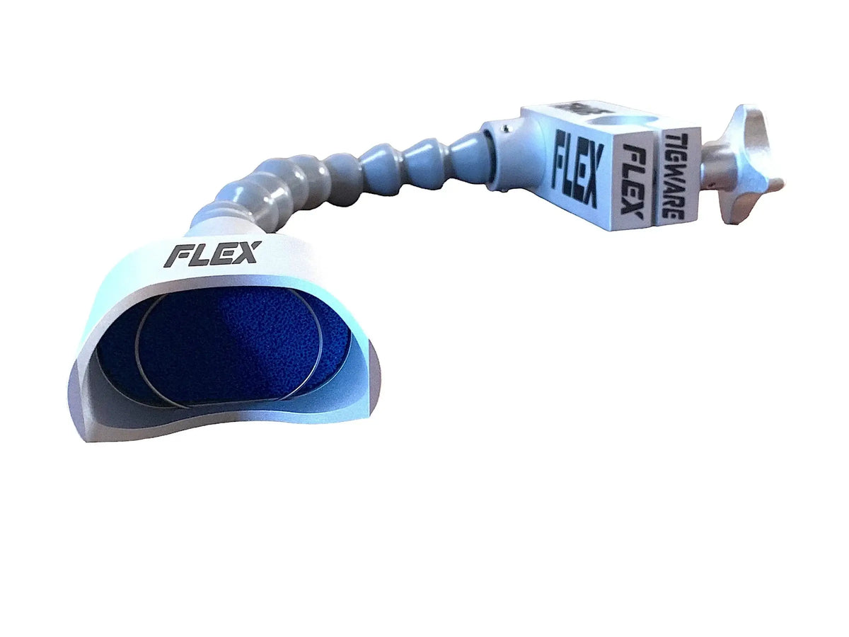 FLEX-BLOK unit for TIG welding, facilitating ARGON shielding and simplifying welding setups.