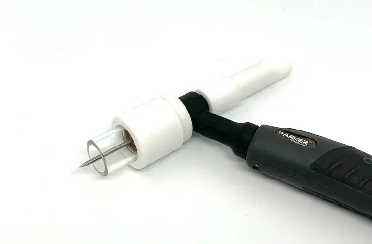 TIGWARE AC/DC-150 #8 cup/nozzle with titanium clips for smooth gas flow and stable welds.