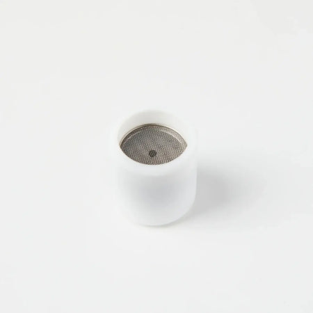 Teflon welding cup with mesh screen for smooth gas flow, designed for durability and resistance to damage.