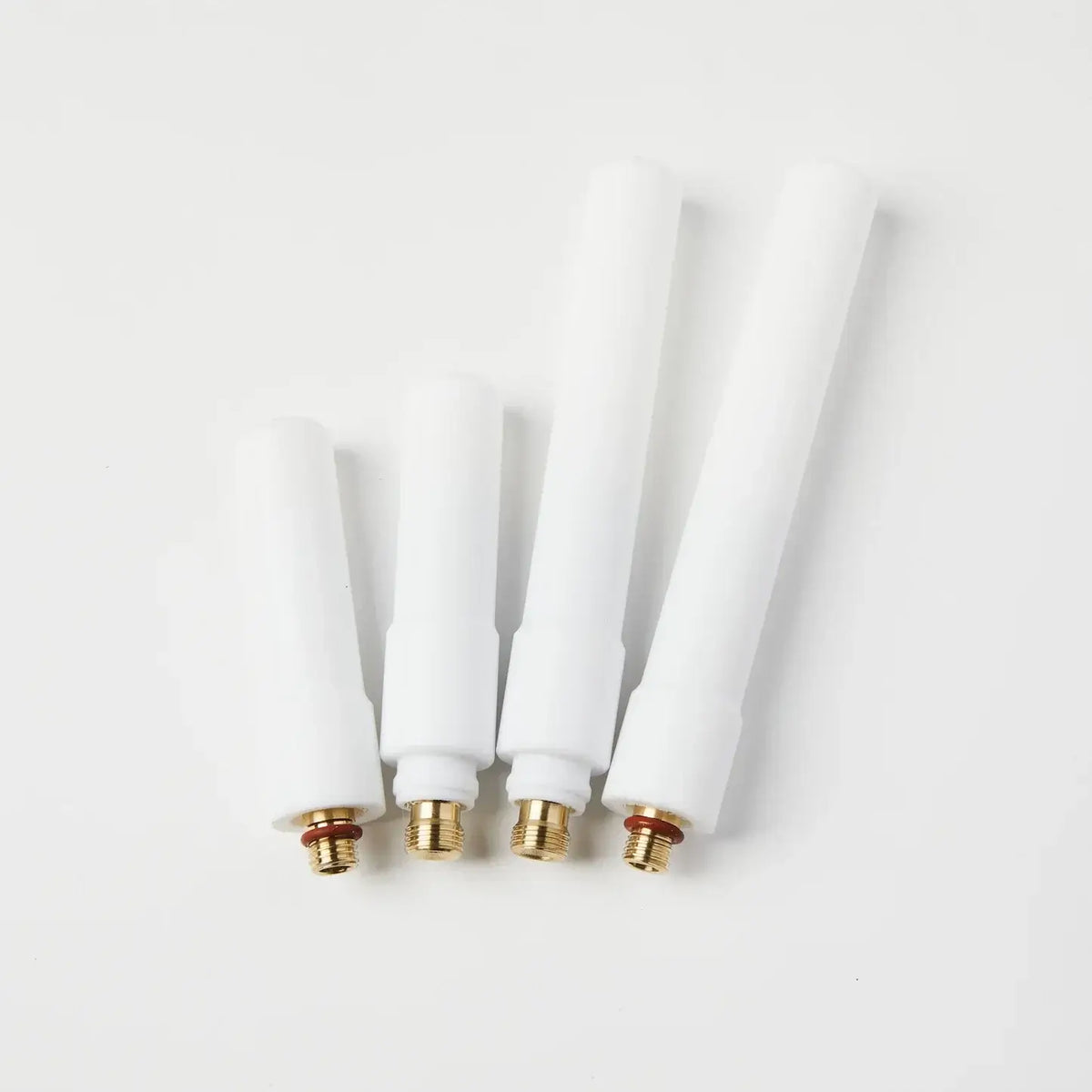 TIGWARE Back Caps set, durable white welding torch accessories designed for professional welders.