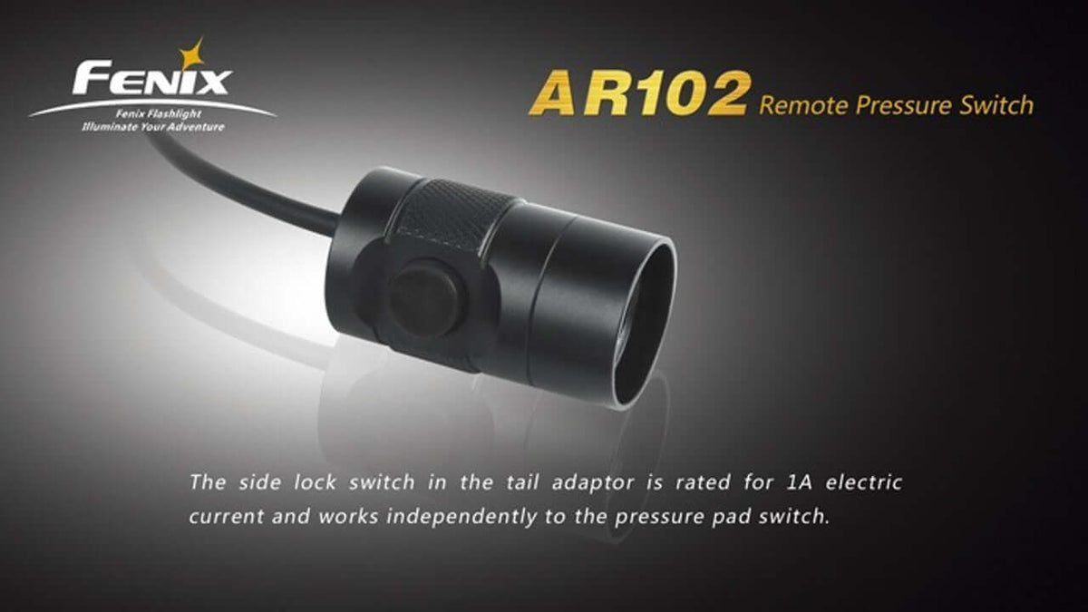 Fenix AER-01 remote pressure switch with side lock, designed for secure and reliable operation during use.