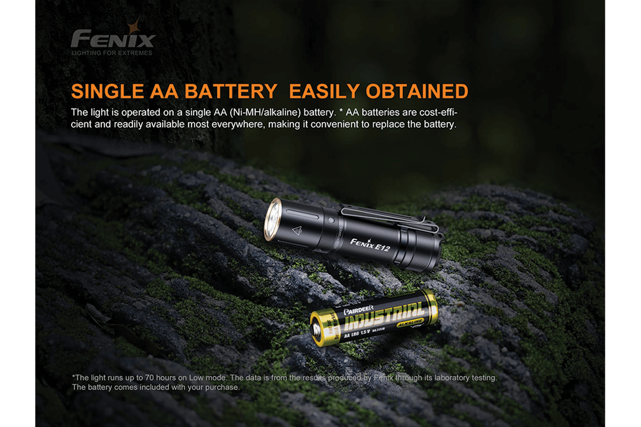 fenix e12 v2.0 flashlight Fenix E12 V2.0 AA EDC Flashlight