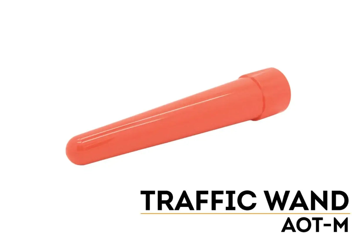Fenix AOT-M Medium Traffic Wand in bright orange for high visibility in emergency situations and traffic control.