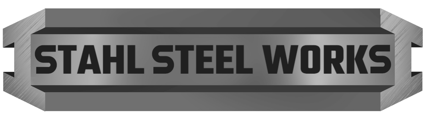 Stahl Steel Works die cut sticker featuring sleek metallic design and bold typography.